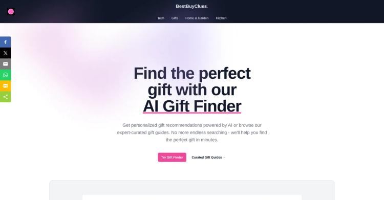 BestBuyClues - AI Gift Finder & Expert Curated Gift G... featured image BestBuyClues - AI Gift Finder & Expert Curated Gift G... featured image