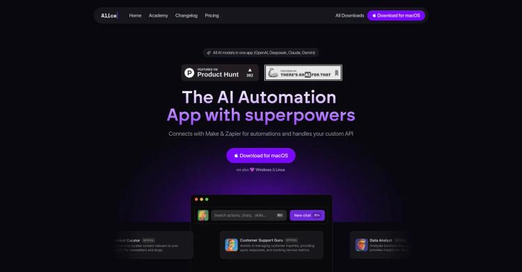 Alice - AI Automation App featured image Alice - AI Automation App featured image