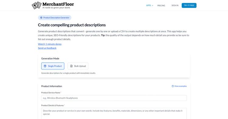 Merchant Floor | Product Descriptions featured image Merchant Floor | Product Descriptions featured image