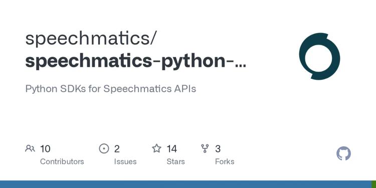Speechmatics | Python SDK featured image Speechmatics | Python SDK featured image