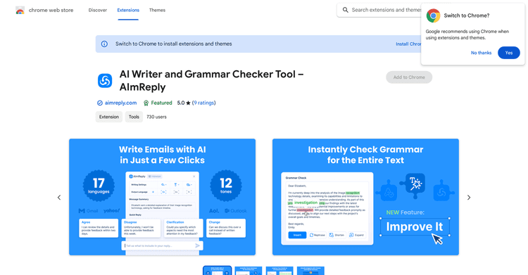 AI Writer & Grammar Checker Tool – AImReply featured image AI Writer & Grammar Checker Tool – AImReply featured image