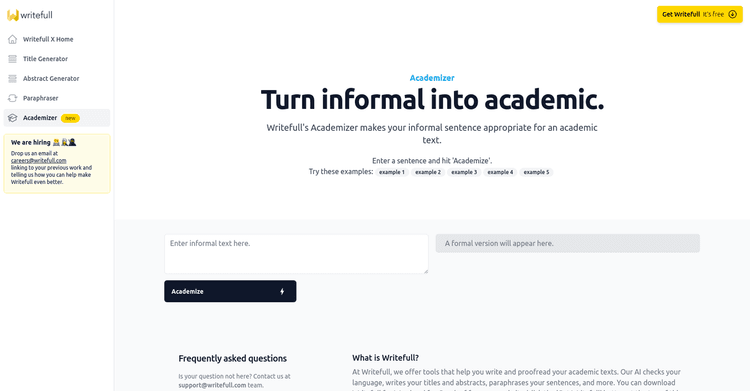 Writefull Academizer featured image Writefull Academizer featured image