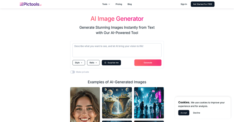PicTools AI Image Generator featured image PicTools AI Image Generator featured image
