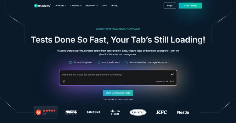 Testsigma Agentic Test Automation featured image Testsigma Agentic Test Automation featured image