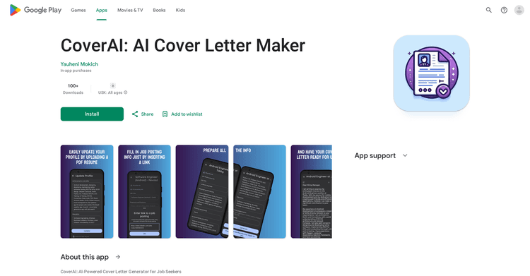 CoverAI: AI Cover Letter Maker featured image CoverAI: AI Cover Letter Maker featured image