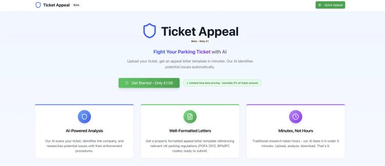 Parking Ticket Appeals UK - AI-Powered Appeal Letters featured image Parking Ticket Appeals UK - AI-Powered Appeal Letters featured image