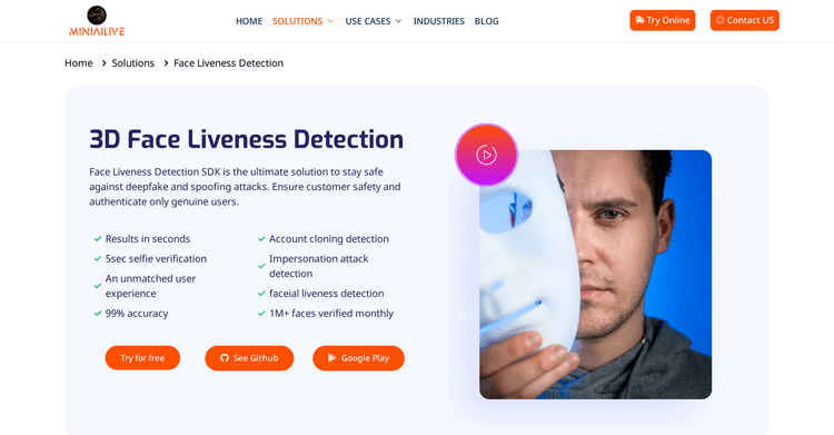 MiniAiLive - Face Liveness Detection featured image MiniAiLive - Face Liveness Detection featured image