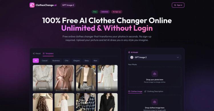 ClothesChange.ai featured image ClothesChange.ai featured image