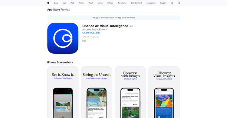 Chance AI: Visual Intelligence featured image Chance AI: Visual Intelligence featured image