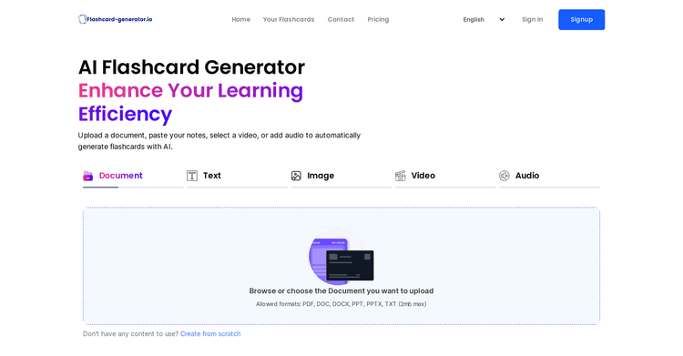 AI Flashcard Generator featured image AI Flashcard Generator featured image