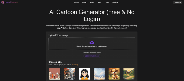 Neural Frames Cartoon Generator featured image Neural Frames Cartoon Generator featured image