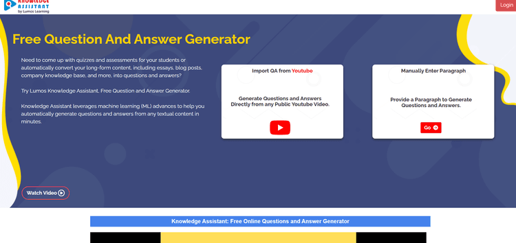 Lumos Learning's Q&A Generator featured image Lumos Learning's Q&A Generator featured image