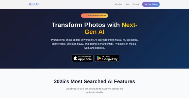 EditAI - AI Photo Editor featured image EditAI - AI Photo Editor featured image