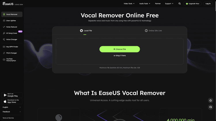 EaseUS Online Vocal Remover featured image EaseUS Online Vocal Remover featured image