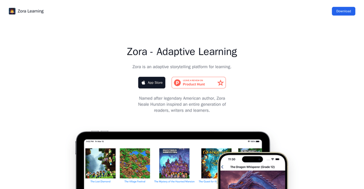 Zora - Adaptive Learning featured image Zora - Adaptive Learning featured image