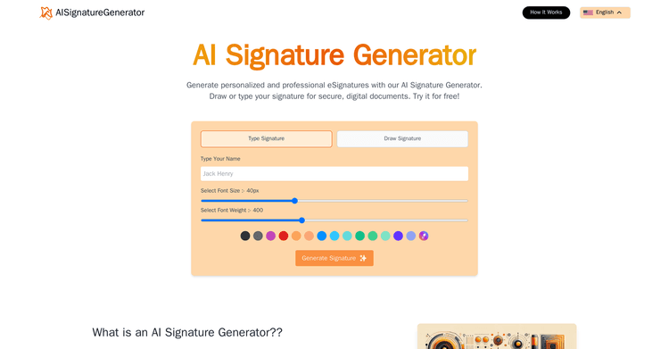 AI Signature Generator featured image AI Signature Generator featured image