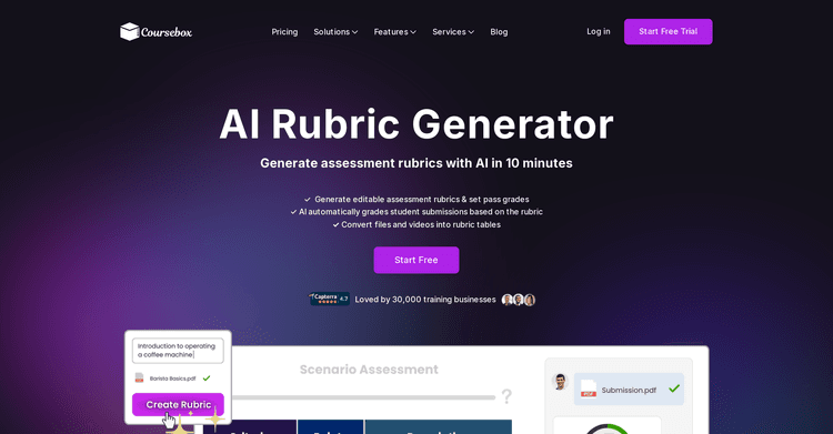 AI Rubric Generator by Coursebox featured image AI Rubric Generator by Coursebox featured image