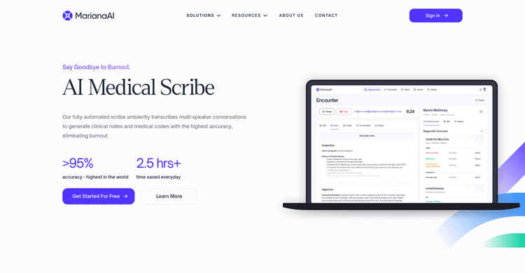 AI Medical Scribe by MarianaAI featured image AI Medical Scribe by MarianaAI featured image