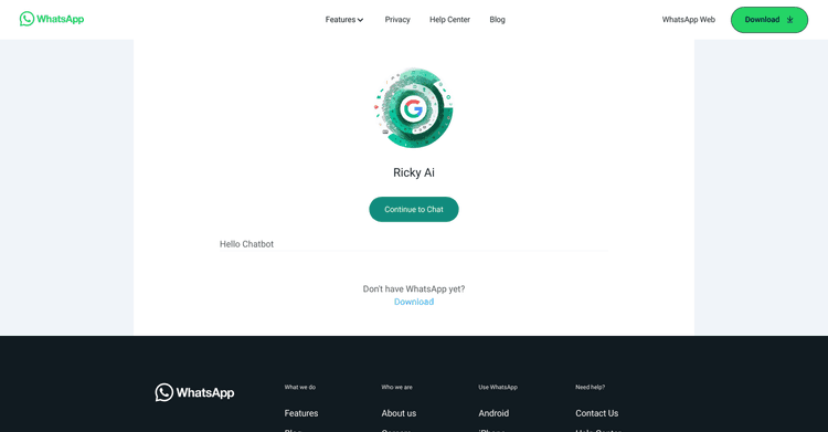 Ricky - WhatsApp Chatbot featured image Ricky - WhatsApp Chatbot featured image