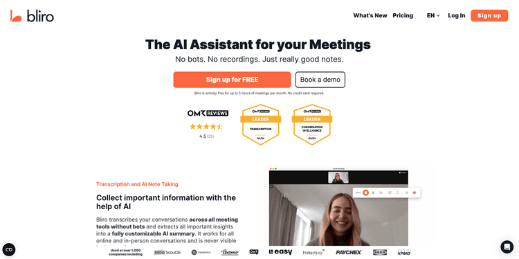 Bliro - Bot-free AI Meeting Assistant featured image Bliro - Bot-free AI Meeting Assistant featured image