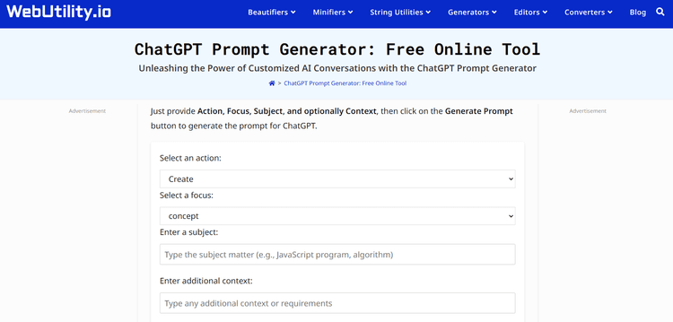 ChatGPT Prompt Generator featured image ChatGPT Prompt Generator featured image