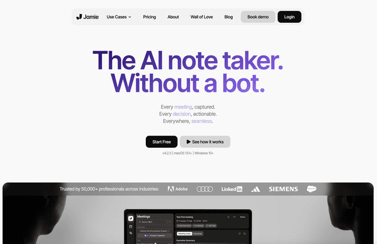 jamie - AI Notetaker for Meeting Notes & Automated Ac... featured image jamie - AI Notetaker for Meeting Notes & Automated Ac... featured image