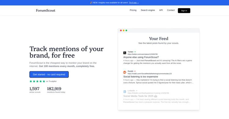 ForumScout - Free social listening tool featured image ForumScout - Free social listening tool featured image