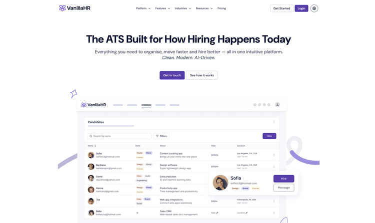 VanillaHR Hiring Platform featured image VanillaHR Hiring Platform featured image
