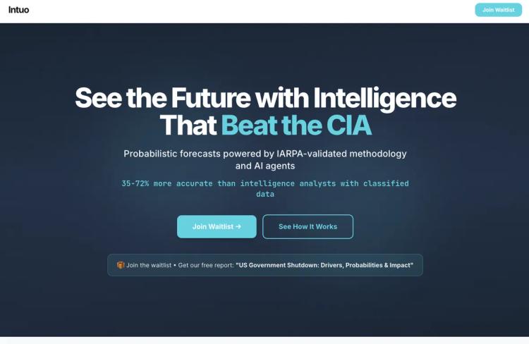 Intuo - AI-Powered Geopolitical & Market Forecasting featured image Intuo - AI-Powered Geopolitical & Market Forecasting featured image
