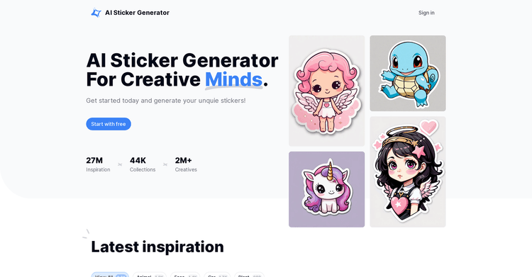AI Sticker Generator featured image AI Sticker Generator featured image