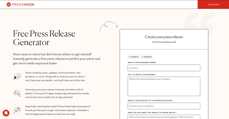 AI Press Release Generator featured image AI Press Release Generator featured image