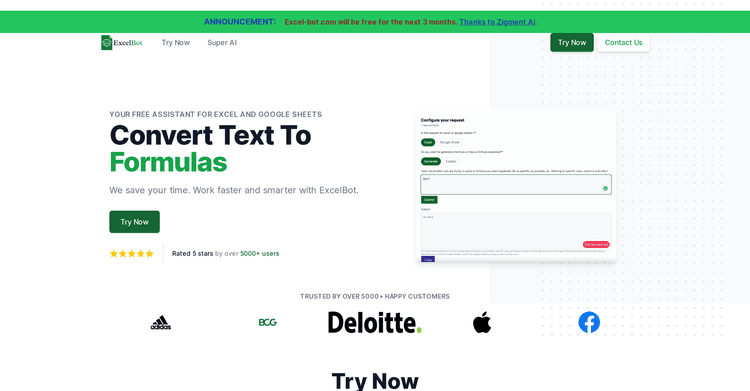 Excel Bot AI assistant featured image Excel Bot AI assistant featured image