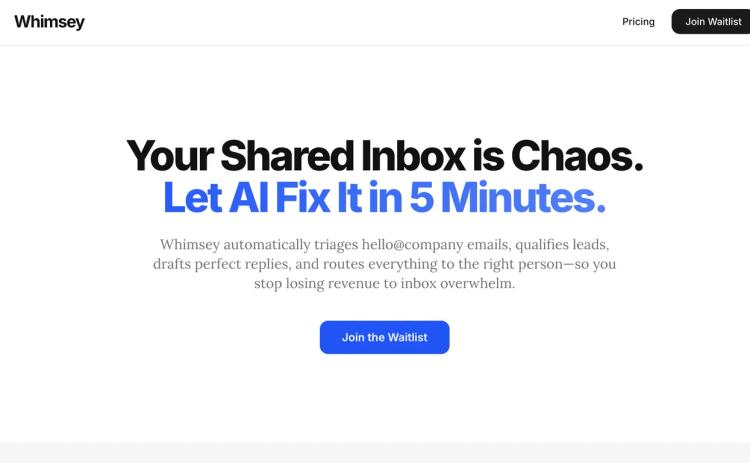 Whimsey: The AI Shared Inbox for Your Business featured image Whimsey: The AI Shared Inbox for Your Business featured image