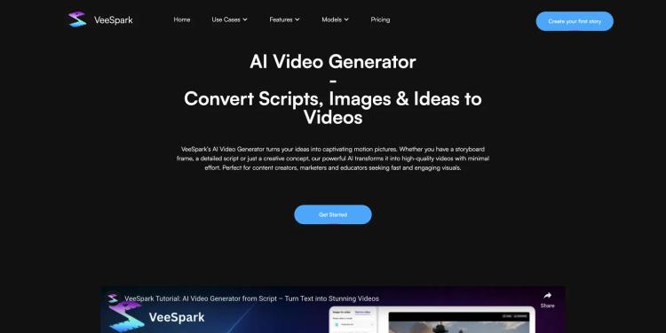 VeeSpark | AI Video Generator featured image VeeSpark | AI Video Generator featured image