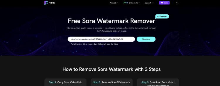 FliFlik Sora Watermark Remover featured image FliFlik Sora Watermark Remover featured image