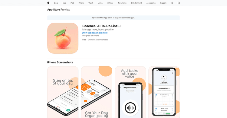 Peaches: AI To-Do List featured image Peaches: AI To-Do List featured image
