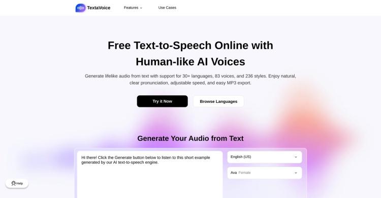TextaVoice - Free Text to Speech featured image TextaVoice - Free Text to Speech featured image