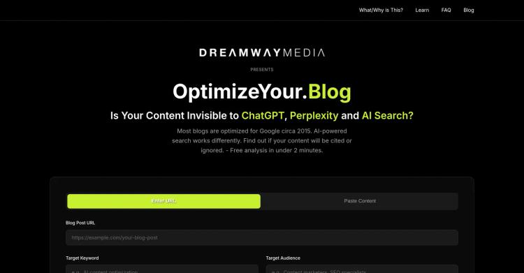 OptimizeYour.Blog Analyzer featured image OptimizeYour.Blog Analyzer featured image
