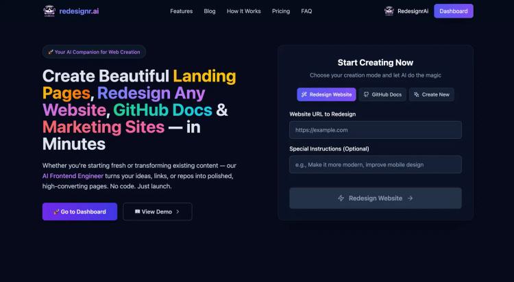 Redesignr Ai - website redesign and landing page bui... featured image Redesignr Ai - website redesign and landing page bui... featured image