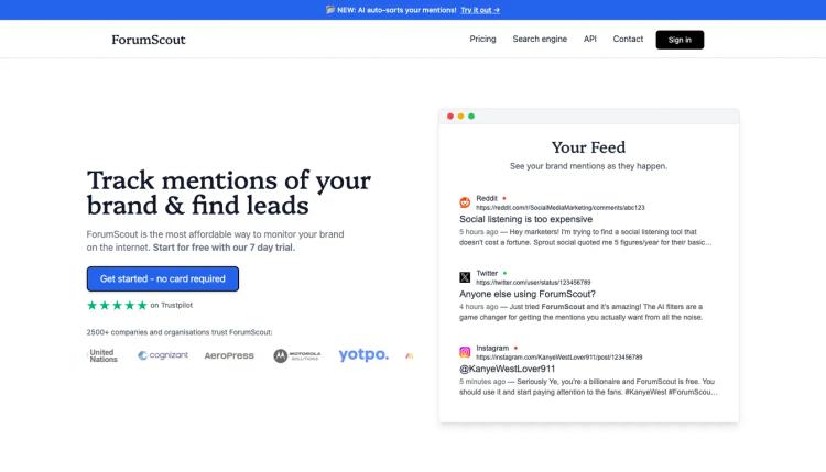 ForumScout - AI Social Listening Tool featured image ForumScout - AI Social Listening Tool featured image