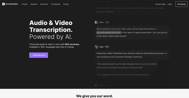 AI Transcriptions by Riverside featured image AI Transcriptions by Riverside featured image