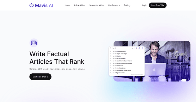 Article Writer - Mavis AI featured image Article Writer - Mavis AI featured image
