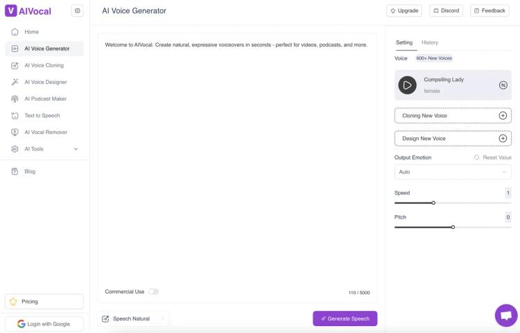 AI Voice Generator by AIVocal featured image AI Voice Generator by AIVocal featured image