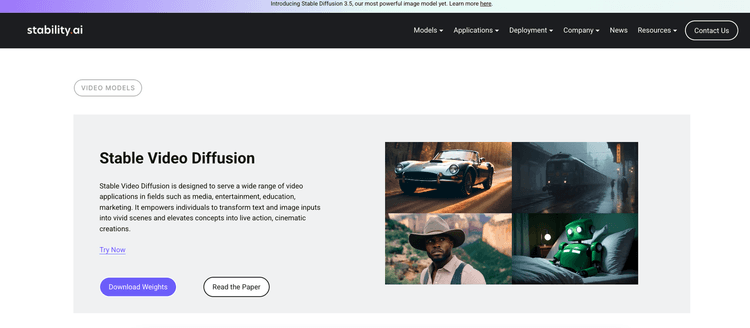 Stable Video Diffusion featured image Stable Video Diffusion featured image