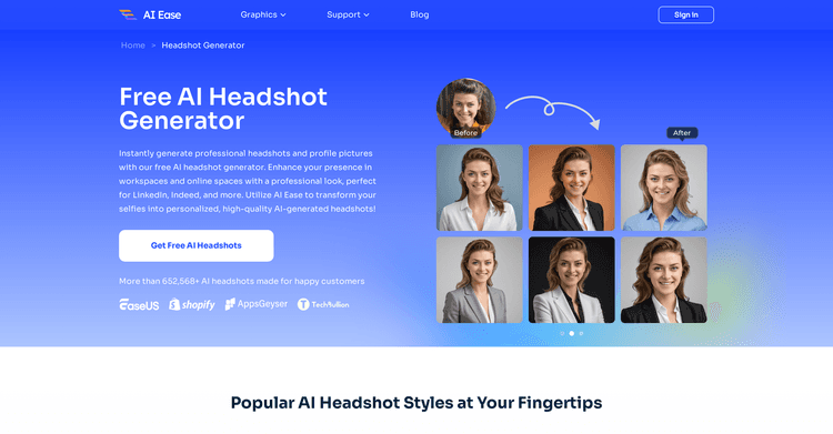 AI Ease: AI Headshot Generator featured image AI Ease: AI Headshot Generator featured image