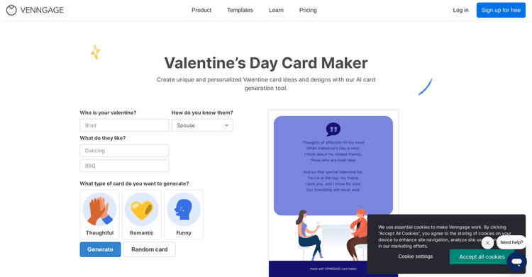 Venngage Valentine Card Maker featured image Venngage Valentine Card Maker featured image