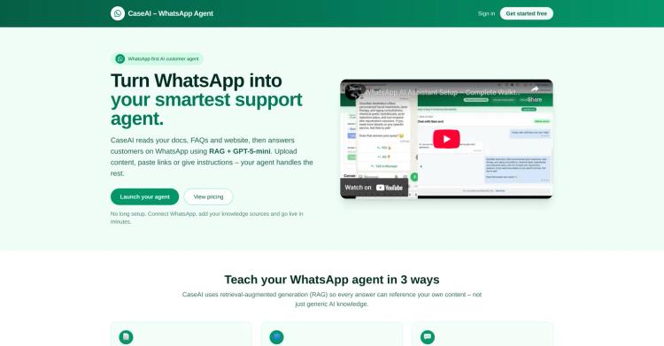 CaseAI WhatsApp Agent featured image CaseAI WhatsApp Agent featured image