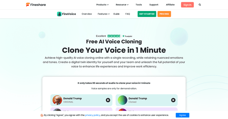 FineVoice AI Voice Cloning featured image FineVoice AI Voice Cloning featured image