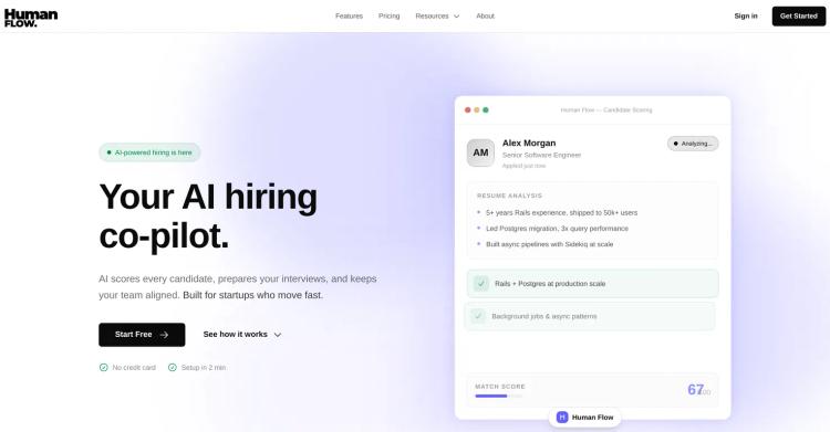 HumanFlow (AI hiring co-pilot) featured image HumanFlow (AI hiring co-pilot) featured image