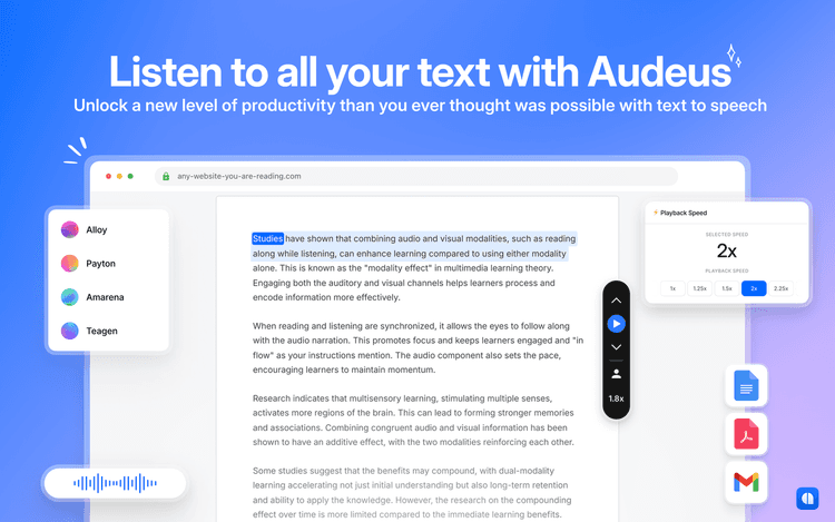 Text to Speech Reader by Audeus featured image Text to Speech Reader by Audeus featured image